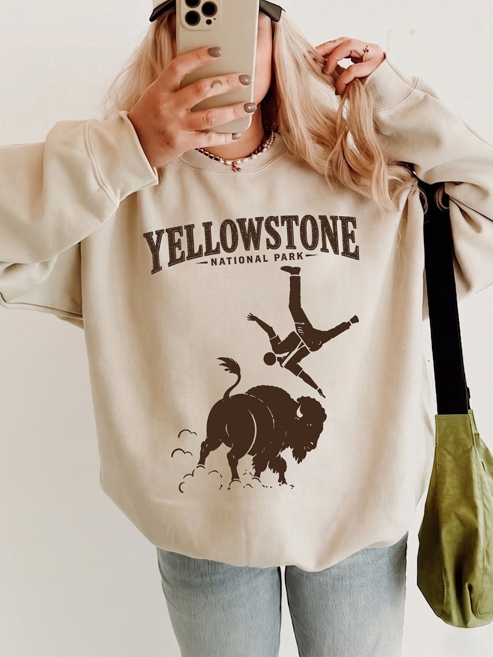 Vintage Yellowstone Bison Graphic Tee - Funny National Park Shirt