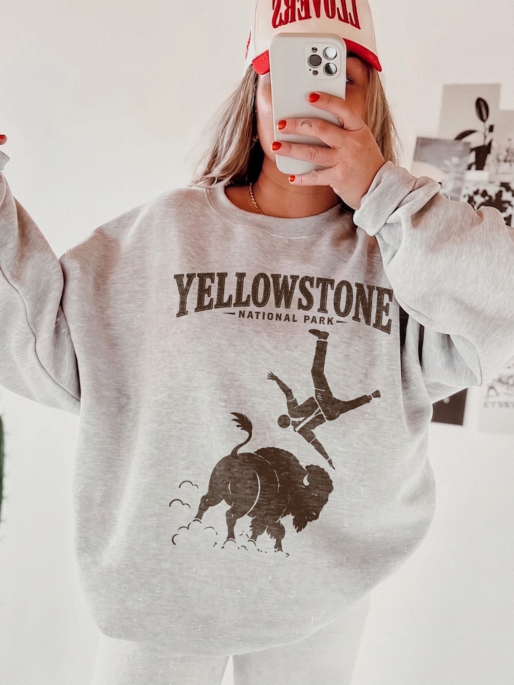 Vintage Yellowstone Bison Graphic Tee - Funny National Park Shirt