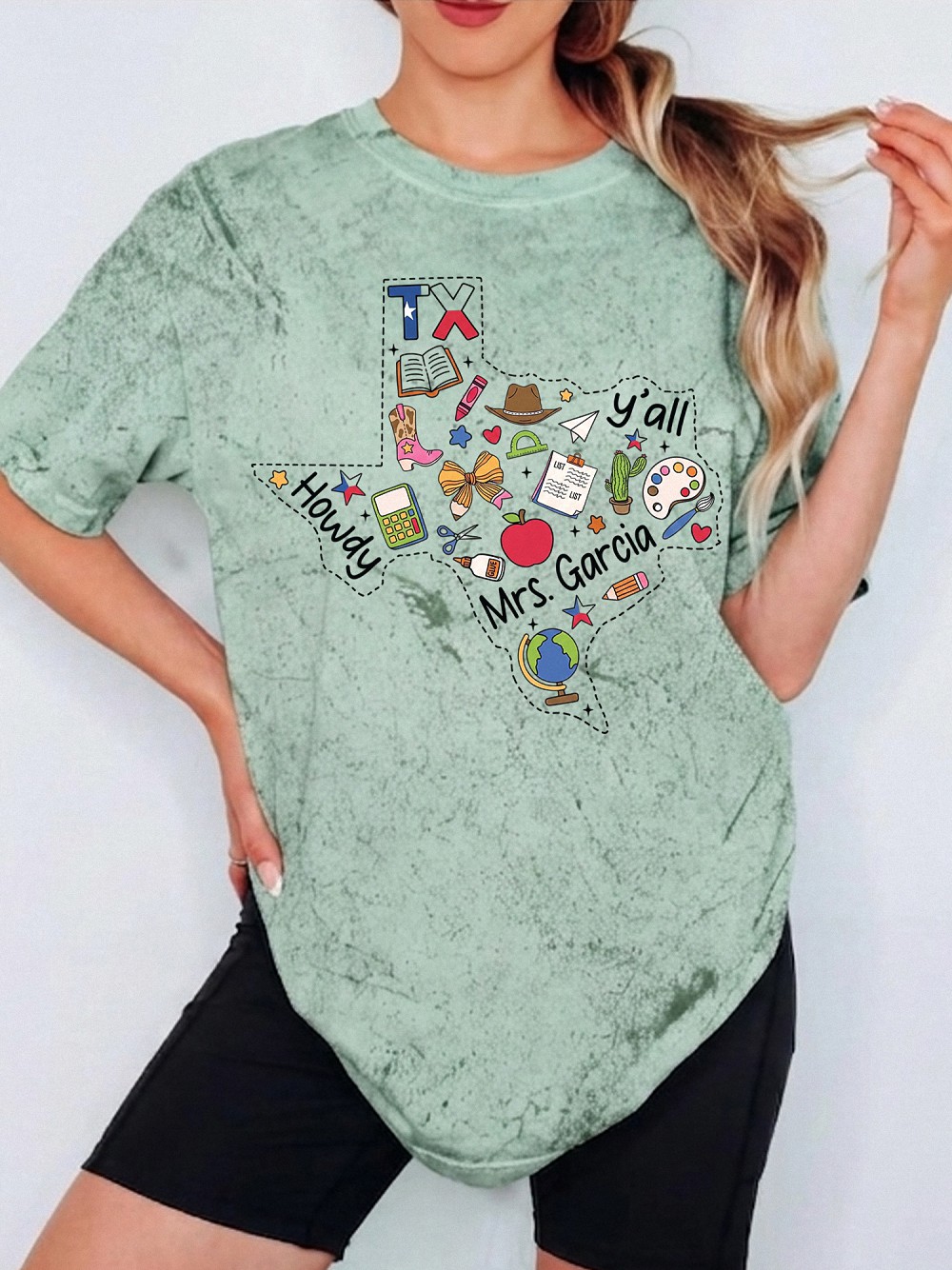Custom Texas Teacher Shirt: Mrs. Garcia Howdy Y'all Graphic Tee