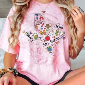 Custom Texas Teacher Shirt: Mrs. Garcia Howdy Y'all Graphic Tee