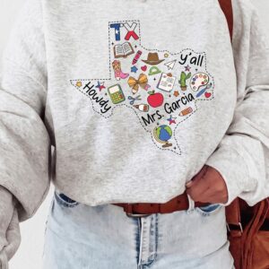Custom Texas Teacher Shirt: Mrs. Garcia Howdy Y'all Graphic Tee