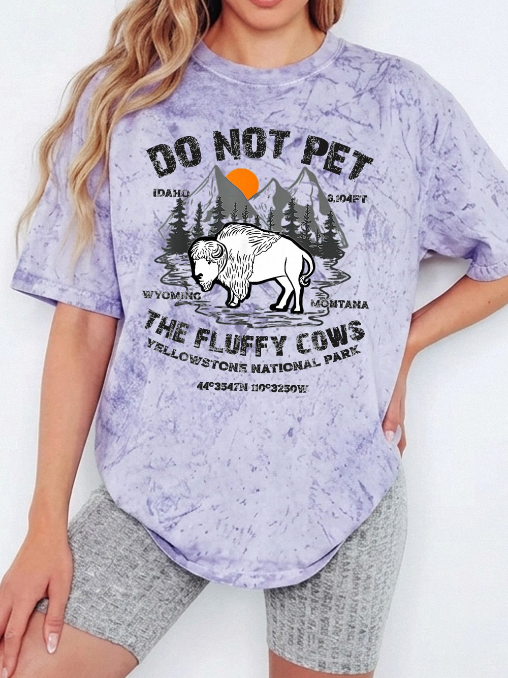 Do Not Pet The Fluffy Cows Yellowstone Bison Graphic Tee