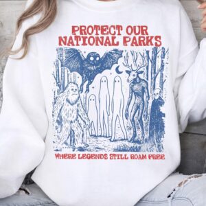 Protect Our National Parks Bigfoot & Mothman Cryptid T-Shirt