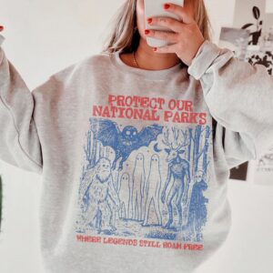 Protect Our National Parks Bigfoot & Mothman Cryptid T-Shirt