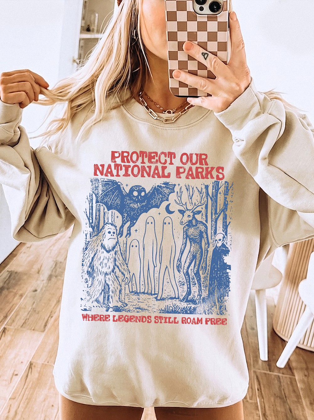 Protect Our National Parks Bigfoot & Mothman Cryptid T-Shirt