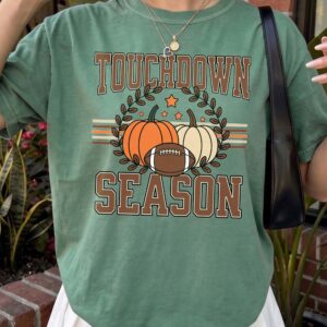apdmcxqh Touchdown Season Fall Football Graphic Tee