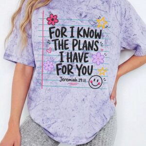 Jeremiah 29:11 Bible Verse Shirt | Pastel Doodle Christian Tee