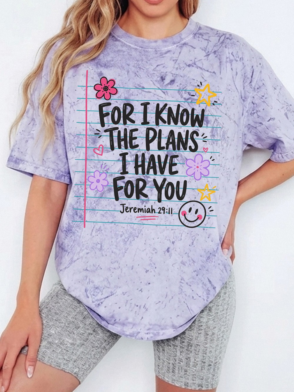 Jeremiah 29:11 Bible Verse Shirt | Pastel Doodle Christian Tee