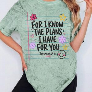 Jeremiah 29:11 Bible Verse Shirt | Pastel Doodle Christian Tee