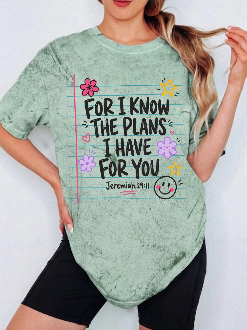 Jeremiah 29:11 Bible Verse Shirt | Pastel Doodle Christian Tee