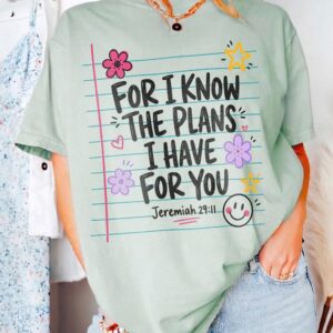 Jeremiah 29:11 Bible Verse Shirt | Pastel Doodle Christian Tee