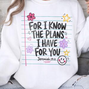 Jeremiah 29:11 Bible Verse Shirt | Pastel Doodle Christian Tee