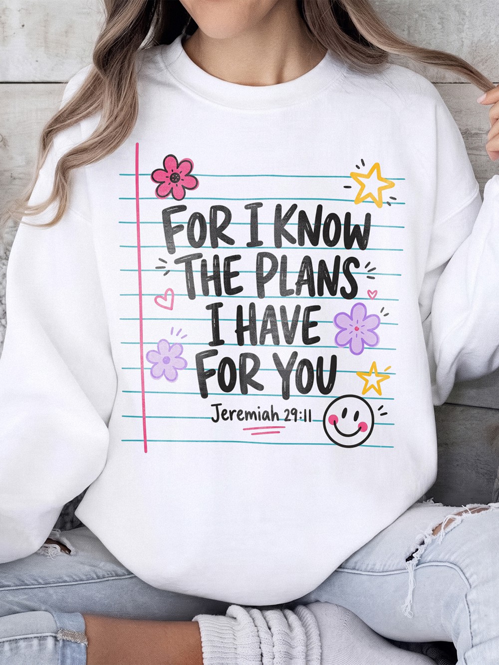 Jeremiah 29:11 Bible Verse Shirt | Pastel Doodle Christian Tee