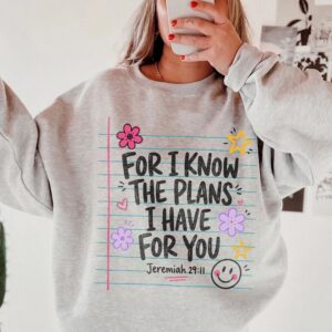 Jeremiah 29:11 Bible Verse Shirt | Pastel Doodle Christian Tee