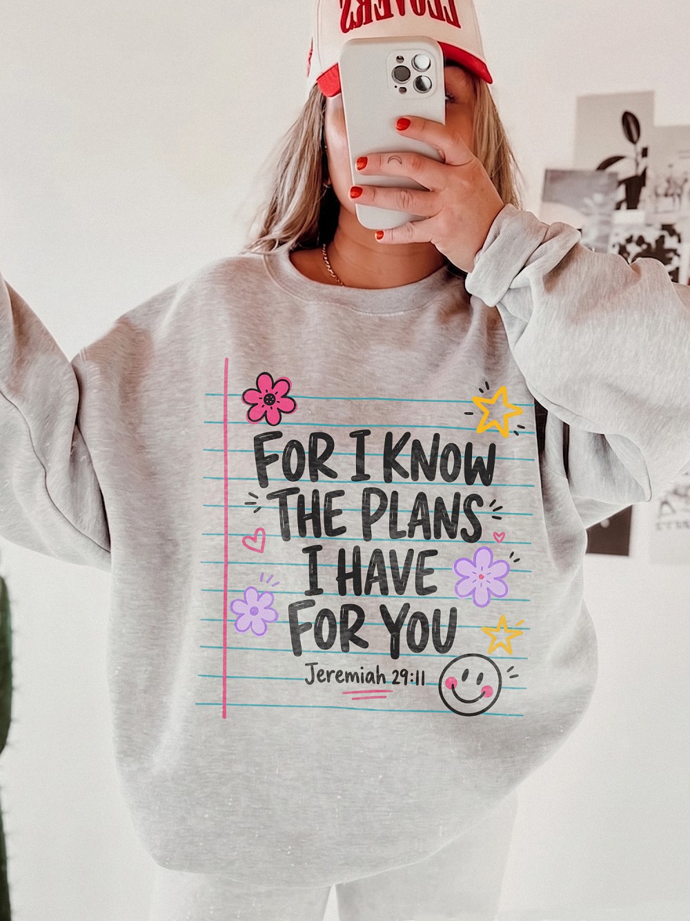 Jeremiah 29:11 Bible Verse Shirt | Pastel Doodle Christian Tee