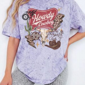 Howdy Cowboy The Cowgirl Club Retro Western Graphic Tee