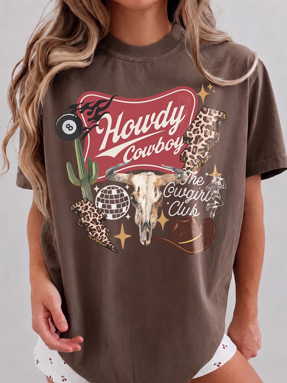 Howdy Cowboy The Cowgirl Club Retro Western Graphic Tee