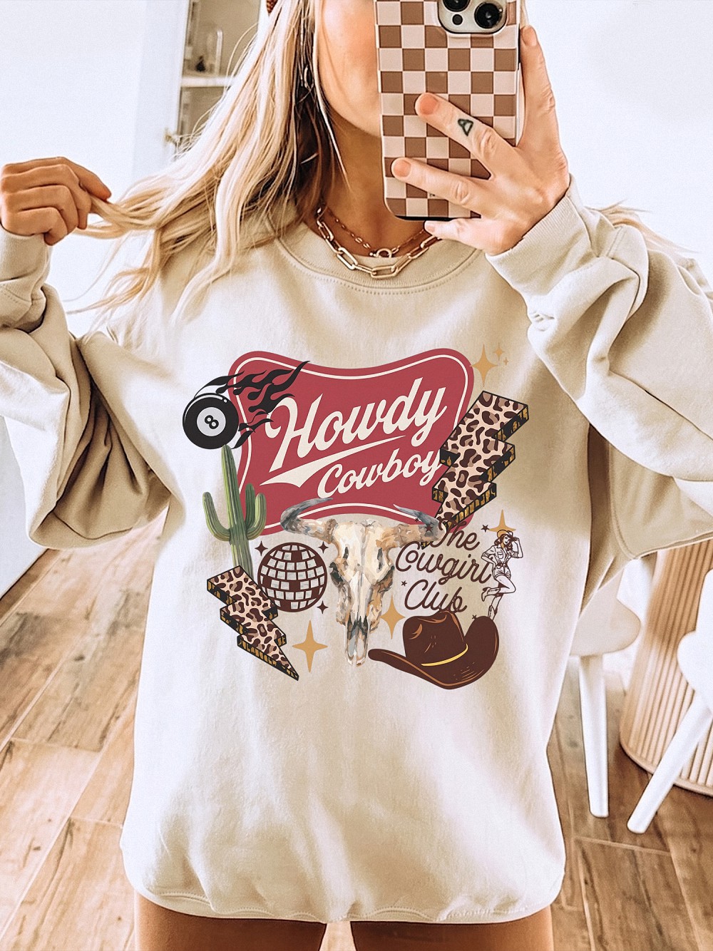 Howdy Cowboy The Cowgirl Club Retro Western Graphic Tee