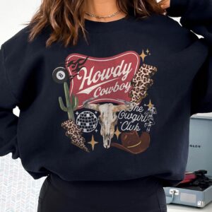 Howdy Cowboy The Cowgirl Club Retro Western Graphic Tee