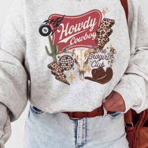 Howdy Cowboy The Cowgirl Club Retro Western Graphic Tee