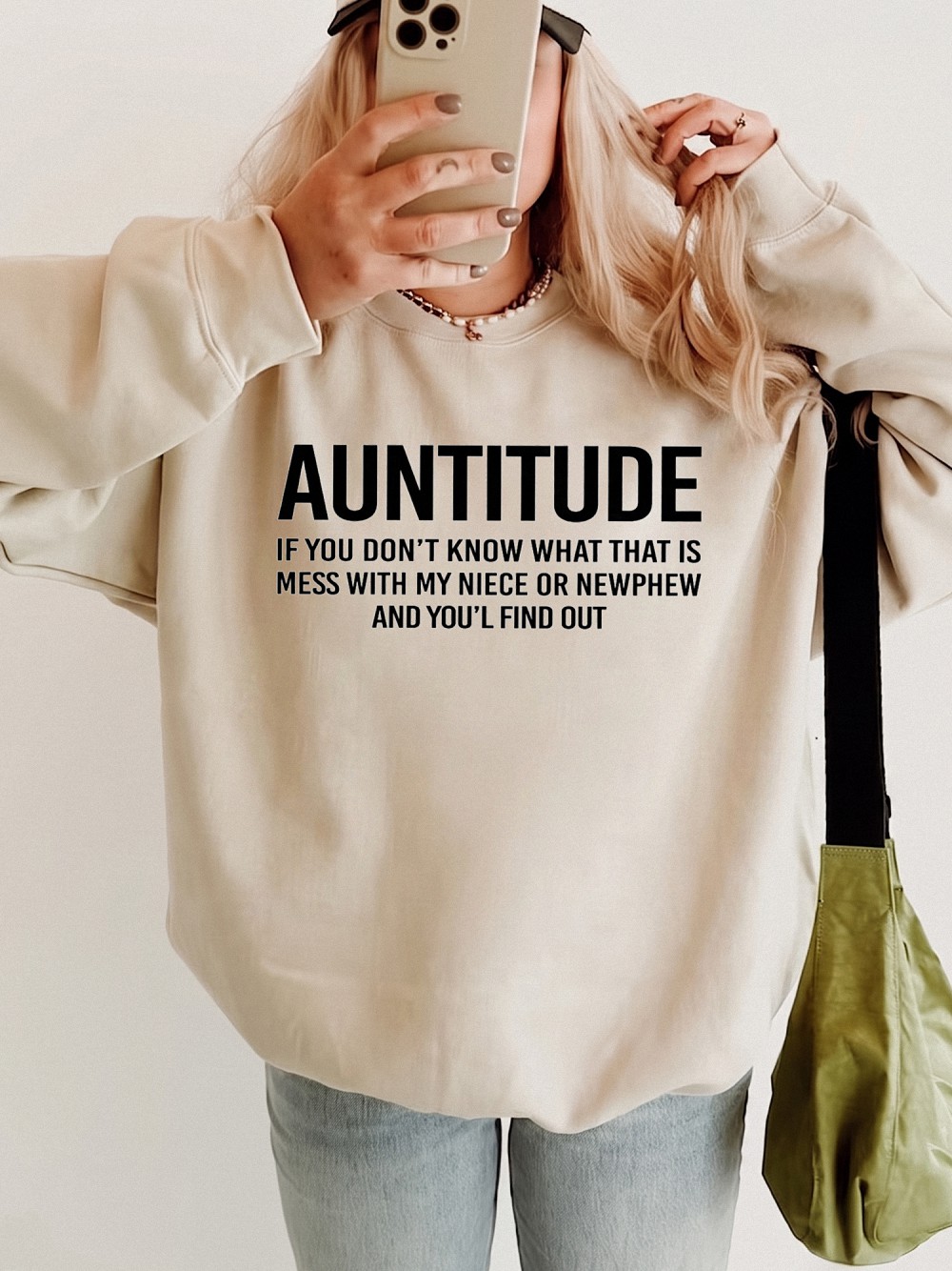 Auntitude Funny Aunt Shirt - Protective Auntie Gift Tee