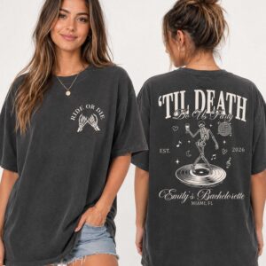 Oversized 'Til Death Do Us Party Bachelorette Graphic Tee