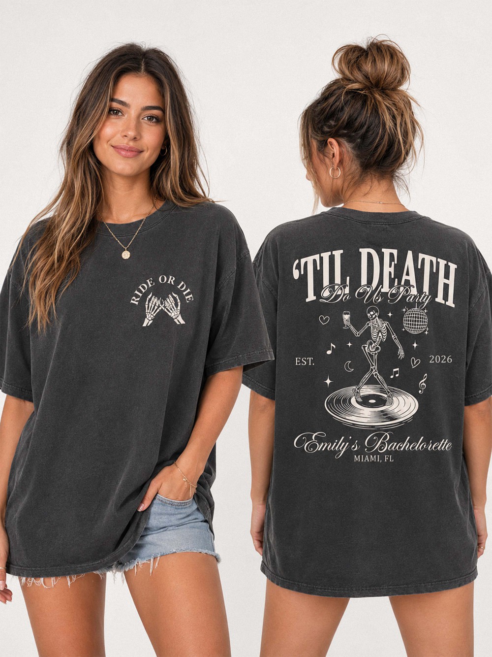 Oversized 'Til Death Do Us Party Bachelorette Graphic Tee