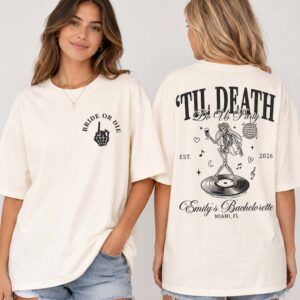 Oversized 'Til Death Do Us Party Bachelorette Graphic Tee
