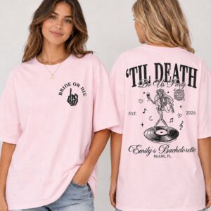 Oversized 'Til Death Do Us Party Bachelorette Graphic Tee