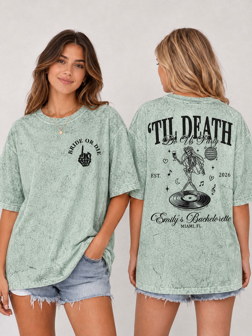 Oversized 'Til Death Do Us Party Bachelorette Graphic Tee