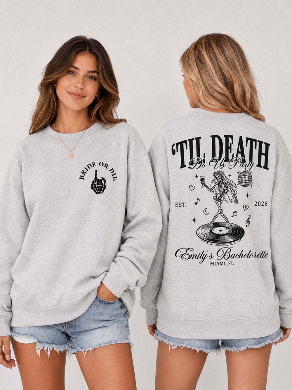 Oversized 'Til Death Do Us Party Bachelorette Graphic Tee