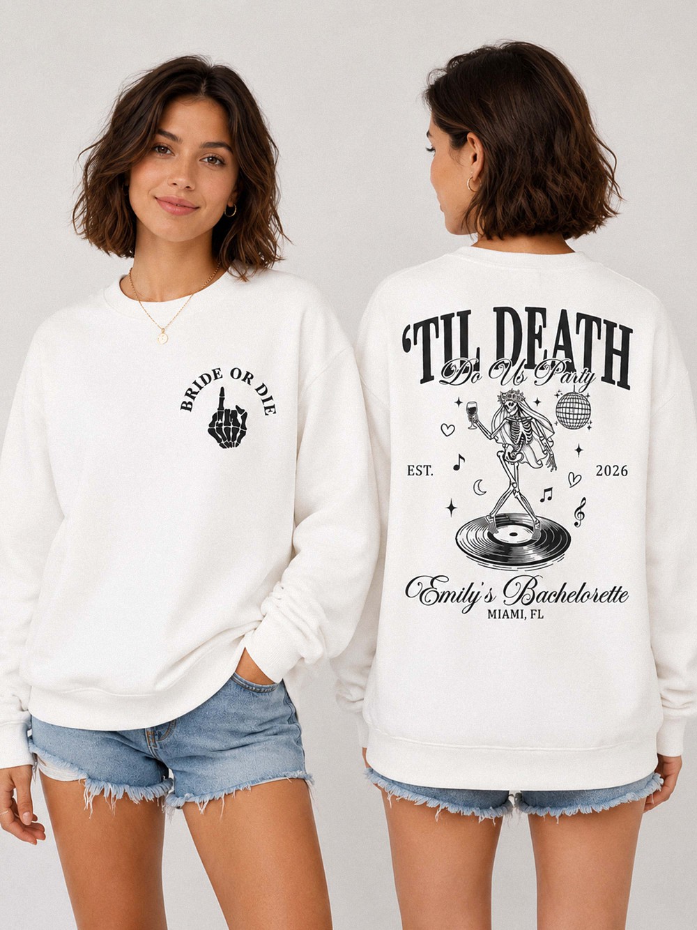 Oversized 'Til Death Do Us Party Bachelorette Graphic Tee