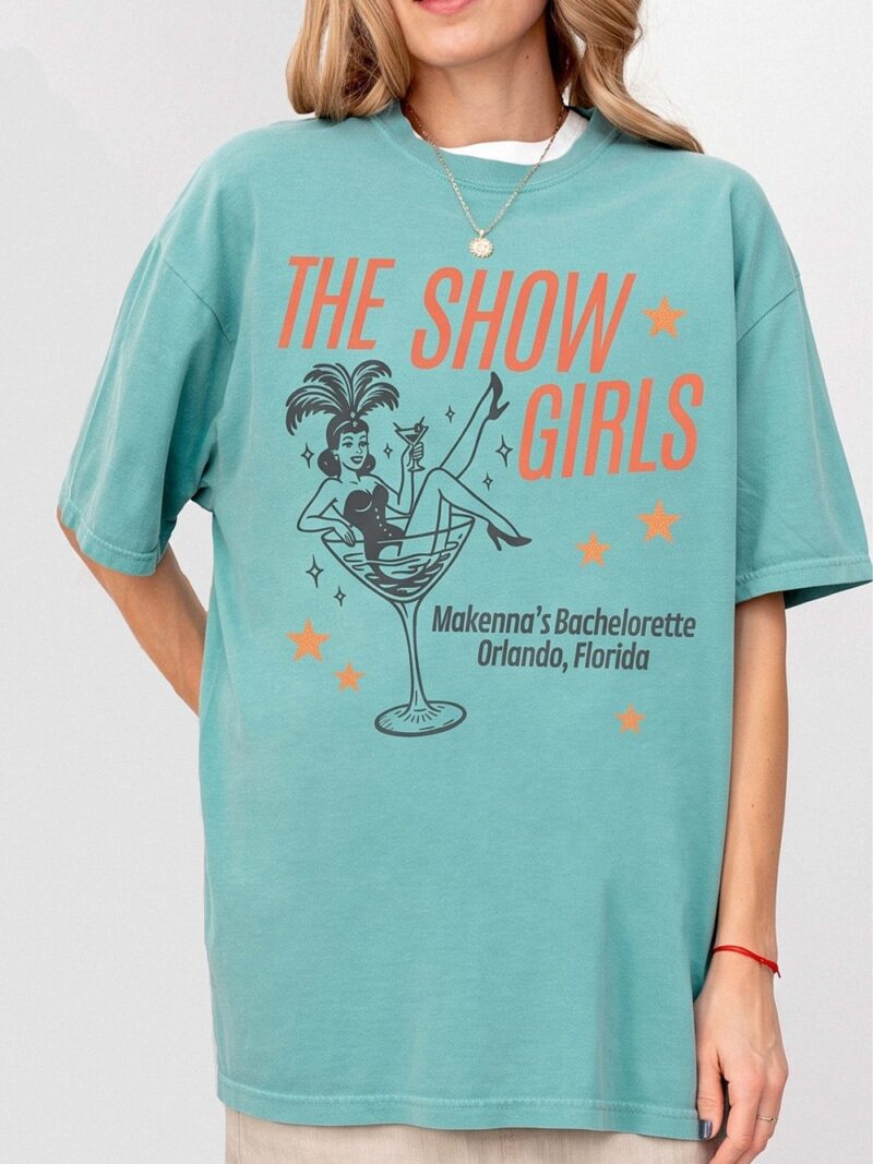 Custom Retro Showgirl Nashville Bachelorette Party Matching Shirts