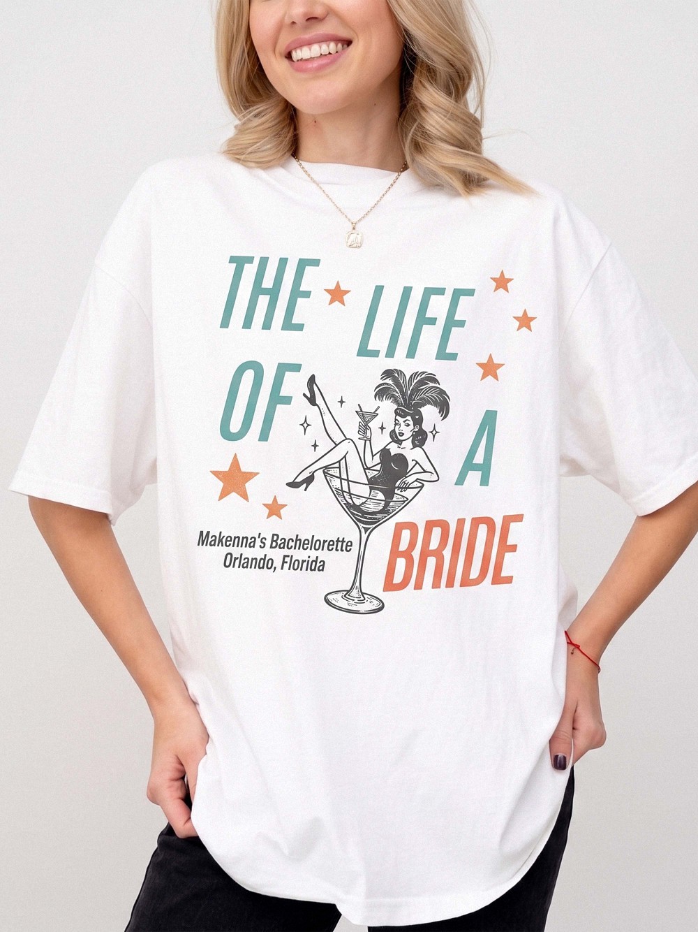 Custom Retro Showgirl Nashville Bachelorette Party Matching Shirts