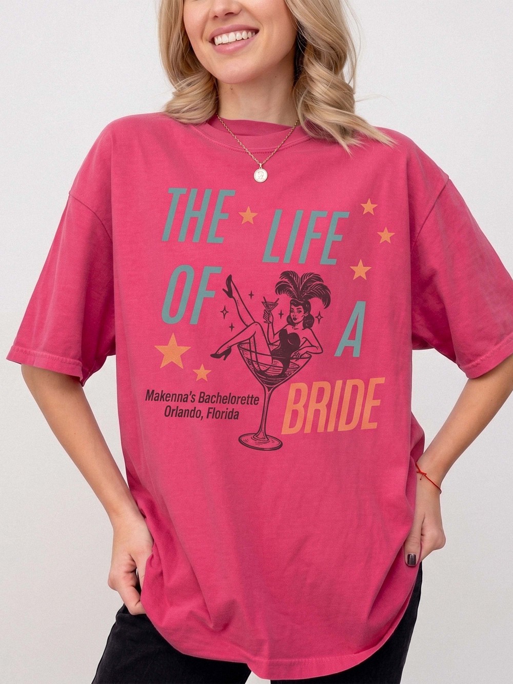 Custom Retro Showgirl Nashville Bachelorette Party Matching Shirts