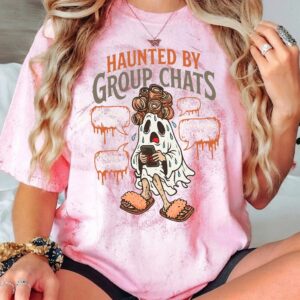 Haunted By Group Chats Oversized T-Shirt | Funny Ghost Graphic Tee