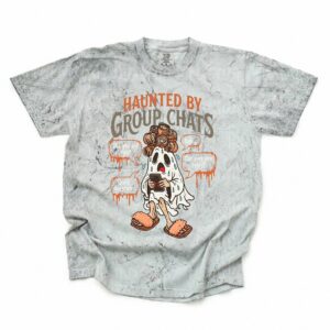 Haunted By Group Chats Oversized T-Shirt | Funny Ghost Graphic Tee
