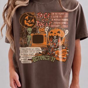 Vintage October 31 Spooky Season Graphic Tie-Dye Shirt