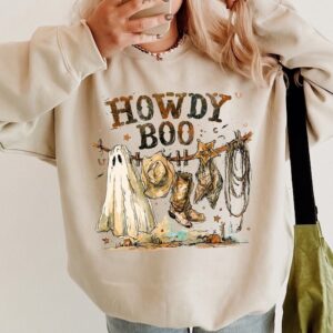 Howdy Boo Ghost Cowboy T-Shirt | Cute Western Halloween Tee
