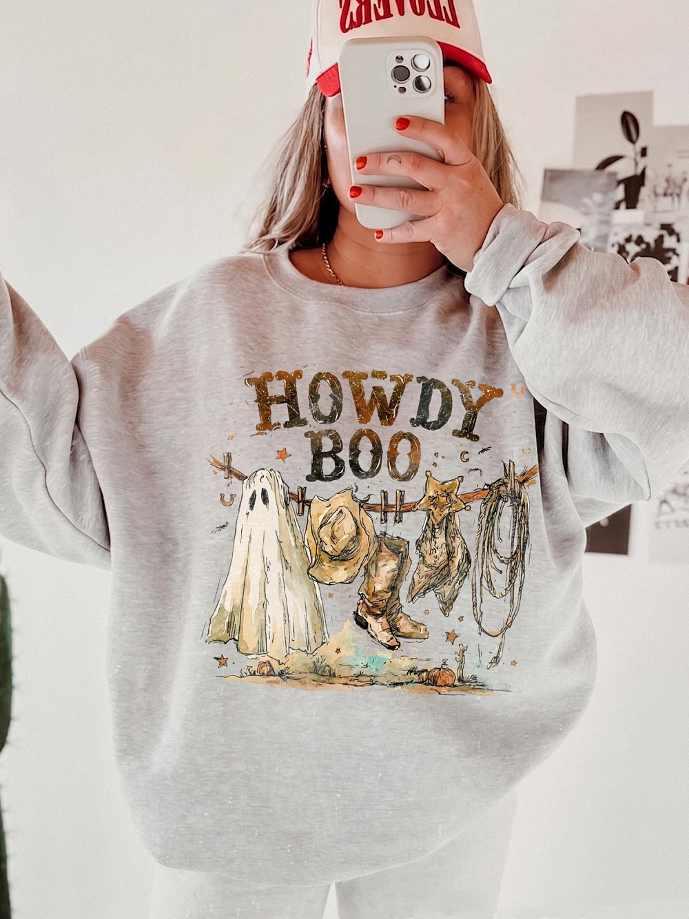 Howdy Boo Ghost Cowboy T-Shirt | Cute Western Halloween Tee