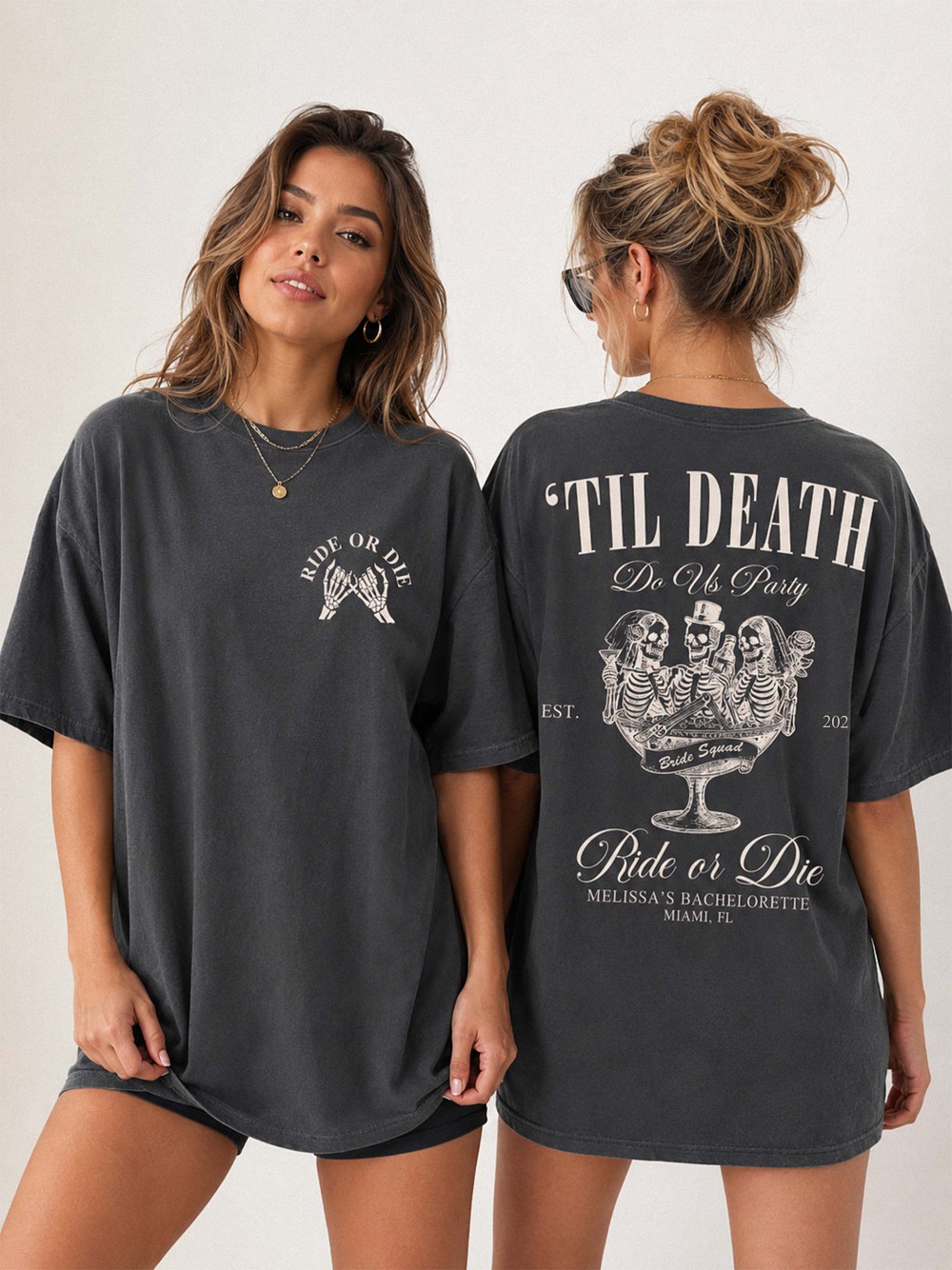 Custom Til Death Do Us Party Bachelorette Shirt | Ride or Die Tee