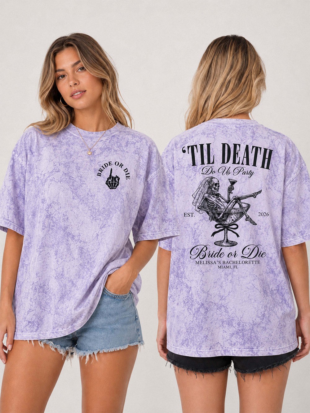 Custom Til Death Do Us Party Bachelorette Shirt | Ride or Die Tee