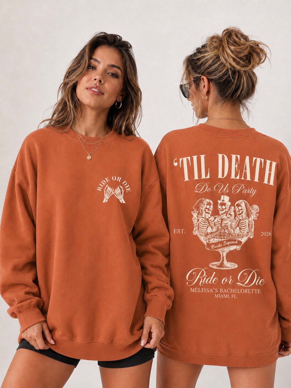 Custom Til Death Do Us Party Bachelorette Shirt | Ride or Die Tee