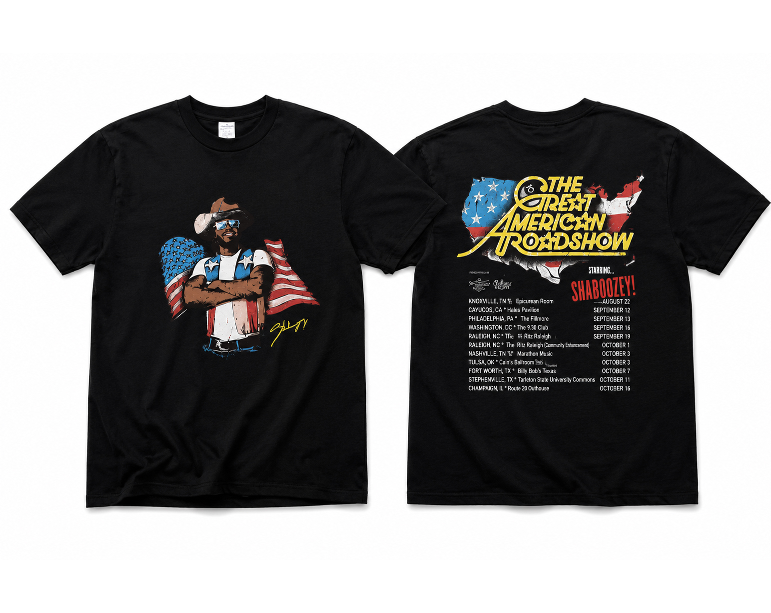 Vintage Shaboozey Great American Roadshow Tour T-Shirt