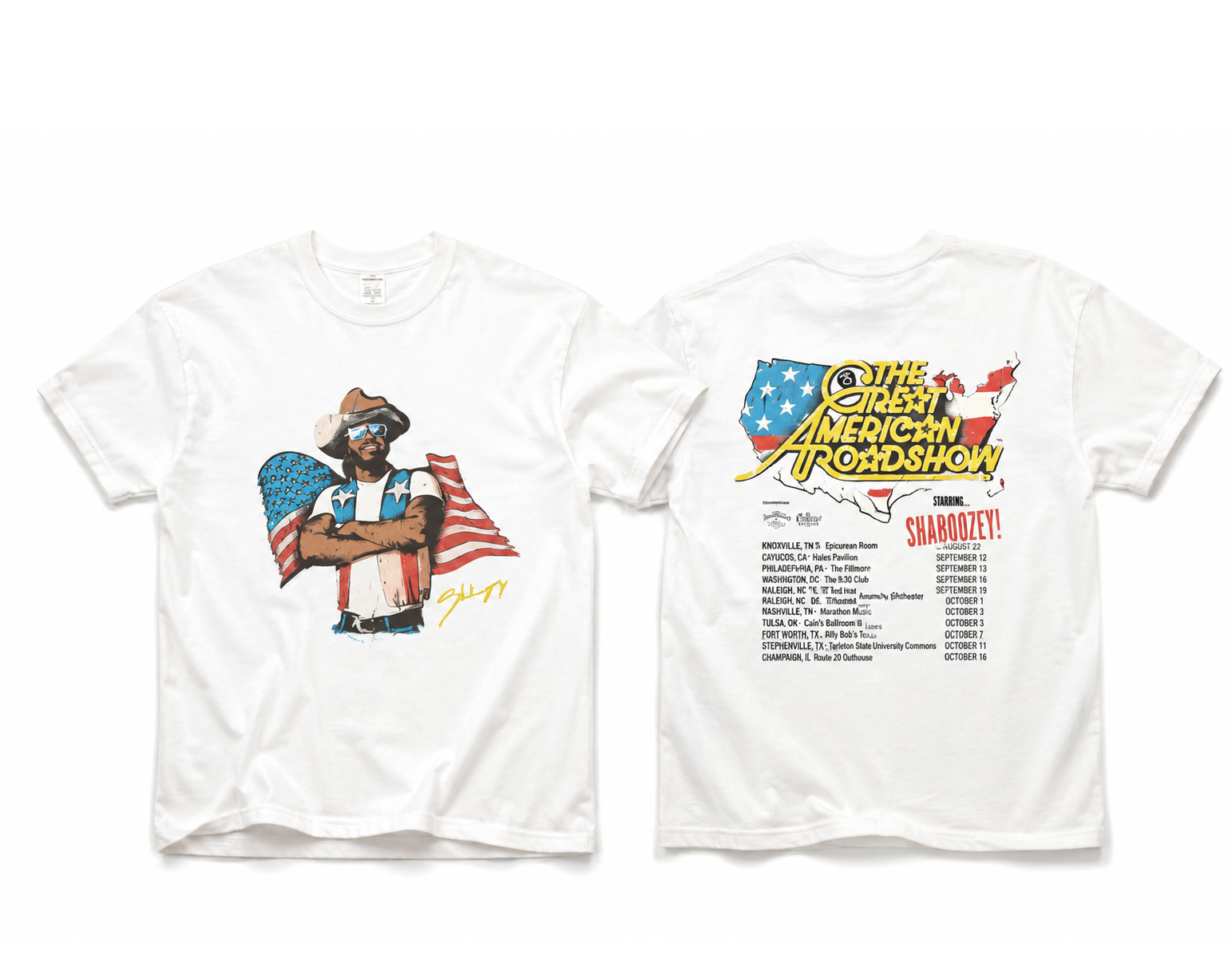 Vintage Shaboozey Great American Roadshow Tour T-Shirt