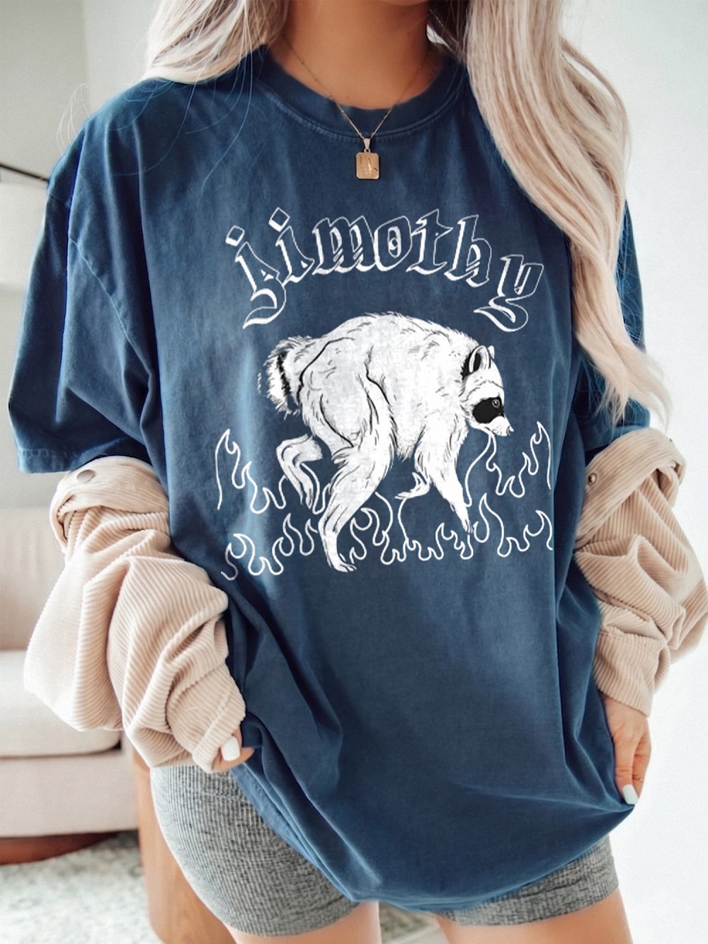 Jimothy Raccoon Graphic Tee - Weird Surreal Meme Shirt
