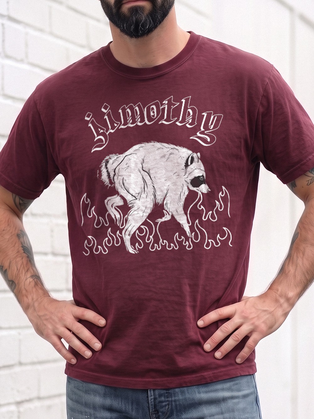 Jimothy Raccoon Graphic Tee - Weird Surreal Meme Shirt