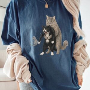 uvlbimhj Hold Me Back Funny Cat Meme Graphic Tee