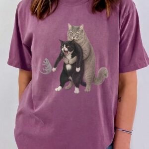 uvlbimhj Hold Me Back Funny Cat Meme Graphic Tee