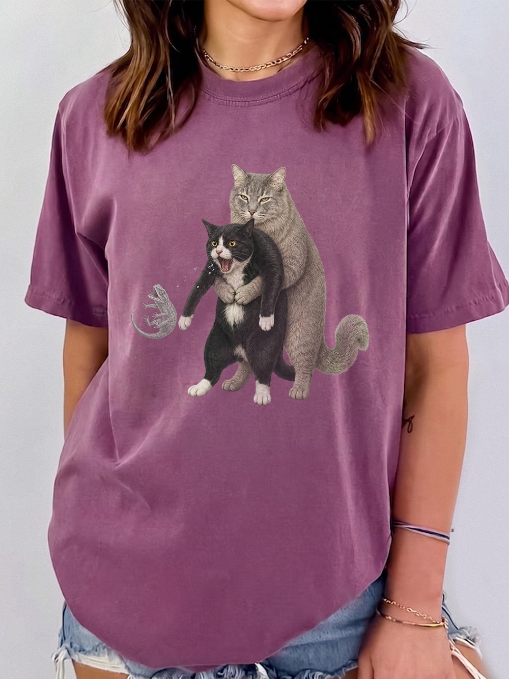 uvlbimhj Hold Me Back Funny Cat Meme Graphic Tee